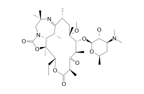 11-AMINO-9-DEOXO-3,11-DIDEOXY-9,11-N-(2,2-DIMETHYL)-NITRILOETHANO-3-OXO-5-O-DESOSAMINYL-6-O-METHYLERYTHRONOLIDE-A-11,12-CYCLIC-CARBAMATE