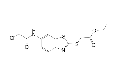 acetic acid, [[6-[(chloroacetyl)amino]-2-benzothiazolyl]thio]-, ethylester