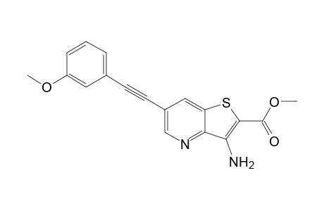Methyl 3-amino-6-[2-(3-methoxyphenyl)ethynyl]thieno[3,2-b]pyridine-2-carboxylate