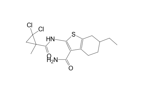 2-{[(2,2-dichloro-1-methylcyclopropyl)carbonyl]amino}-6-ethyl-4,5,6,7-tetrahydro-1-benzothiophene-3-carboxamide