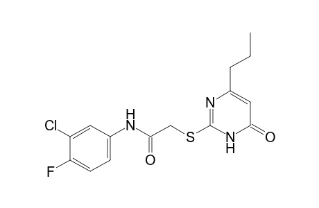 3'-chloro-2-[3,4-dihydro-4-oxo-6-propyl-2-pyrimidinyl)thio]-4'-fluoroacetanilide