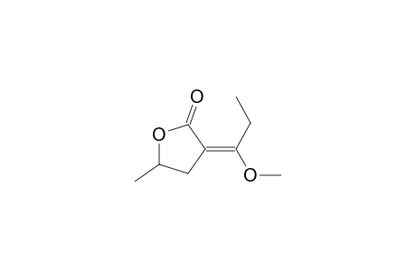 (E)-2-(1-Methoxypropylidene)-4-methyl-.gamma.-butyrolactone