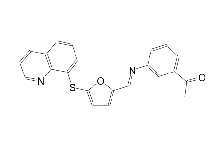 ethanone, 1-[3-[[(E)-[5-(8-quinolinylthio)-2-furanyl]methylidene]amino]phenyl]-