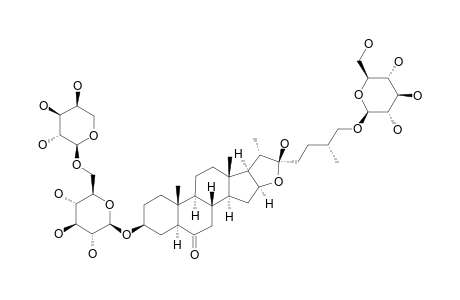 26-O-BETA-D-GLUCOPYRANOSYL-3-BETA,22-XI,26-TRIHYDROXY-(25R)-5-ALPHA-FUROSTAN-6-ONE-3-O-ALPHA-L-ARABINOPYRANOSYL-(1->6)-BETA-D-GLUCOPYRANOSIDE