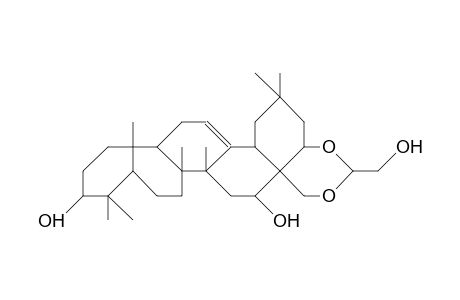 22.alpha.,28-Glucolaldehyde-acetal-camelliagenin-A