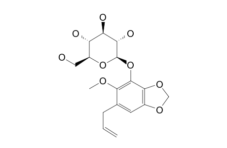 6-METHOXY-2,3-METHYLENEDIOXY-5-ALLYL-PHENYL-BETA-D-GLUCOPRANOSIDE;6-ALLYL-4-BETA-D-GLUCOPRANOSYLOXY-5-METHOXY-1,3-BENZODIOXOLE