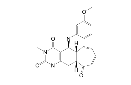 5-(3-METHOXYANILINO)-1,3-DIMETHYL-2,3,4,R-5,T-5A,10,T-10A,11-OCTAHYDRO-1H-CYCLOHEPTO-[G]-QUINAZOLINE-2,4,10-TRIONE
