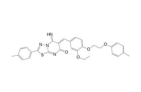 (6Z)-6-{3-ethoxy-4-[2-(4-methylphenoxy)ethoxy]benzylidene}-5-imino-2-(4-methylphenyl)-5,6-dihydro-7H-[1,3,4]thiadiazolo[3,2-a]pyrimidin-7-one