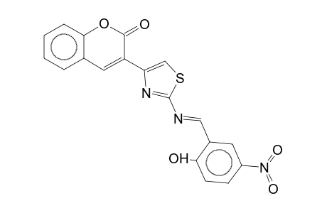 2-(2-Hydroxy-5-nitrobenzylideneamino)-4-(2-chromon-3-yl)thiazole