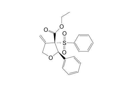Ethyl tetrahydro-4-methylene-2-phenyl-3-(phenylsulfonyl)furan-3-carboxylate