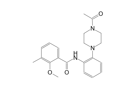 N-[2-(4-acetyl-1-piperazinyl)phenyl]-2-methoxy-3-methylbenzamide