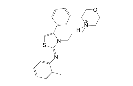 4-[3-((2Z)-2-[(2-methylphenyl)imino]-4-phenyl-1,3-thiazol-3(2H)-yl)propyl]morpholin-4-ium