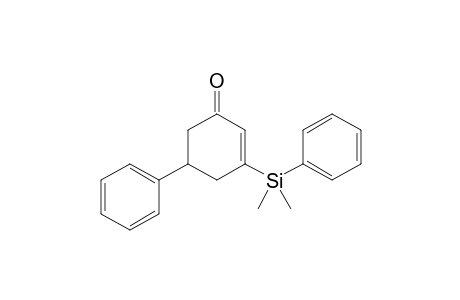 3-[dimethyl(phenyl)silyl]-5-phenyl-1-cyclohex-2-enone