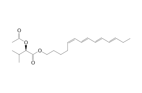 (5Z,7E,9E,11E)-Tetradeca-5,7,9,11-tetraen-1-yl (R)-2-Acetoxy-3-methylbutanoate