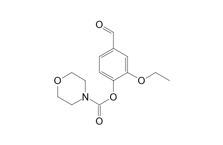 Morpholine-4-carboxylic acid, 2-ethoxy-4-formylphenyl ester
