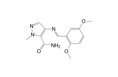 4-{[(E)-(2,5-dimethoxyphenyl)methylidene]amino}-1-methyl-1H-pyrazole-5-carboxamide