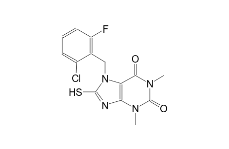 7-(2-chloro-6-fluorobenzyl)-1,3-dimethyl-8-sulfanyl-3,7-dihydro-1H-purine-2,6-dione