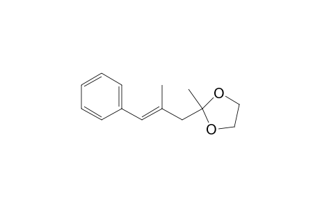 1,3-Dioxolane, 2-methyl-2-(2-methyl-3-phenyl-2-propenyl)-, (E)-