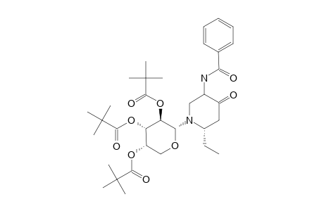 N-(2',3',4'-TRI-O-PIVALOYL-ALPHA-D-ARABINOPYRANOSYL)-5-BENZAMIDO-2-ETHYLPIPERIDIN-4-ONE