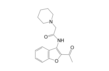 N-(2-Acetyl-1-benzofuran-3-yl)-2-(1-piperidinyl)acetamide