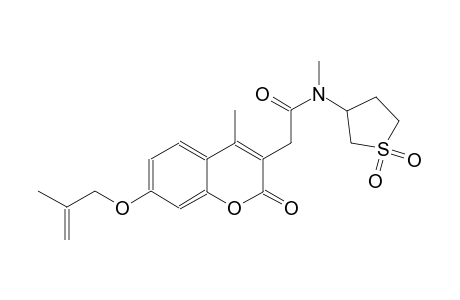 2H-1-benzopyran-3-acetamide, N,4-dimethyl-7-[(2-methyl-2-propenyl)oxy]-2-oxo-N-(tetrahydro-1,1-dioxido-3-thienyl)-