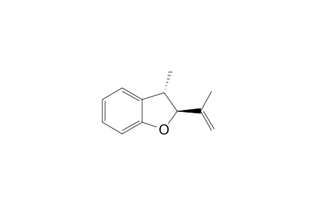 Benzofuran, 2,3-dihydro-3-methyl-2-(1-methylethenyl)-, trans-