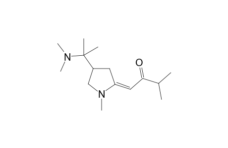 [4-(1"-Dimethylamino-1"-methyl)ethyl-2-(3'-methyl-2'-oxo)butylidene]-1-methylpyrrolidine