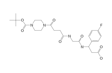 4-[3-(Pyrrol[2-carboxy-1-(4-fluoro-phenyl)-ethylcarbamoyl]-methylmorpho-carbamoyl)-propionyl]-piperazine-1-carboxylic acid, tert-butyl ester