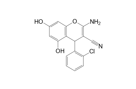 2-Amino-4-(2-chlorophenyl)-5,7-dihydroxy-4H-chromene-3-carbonitrile