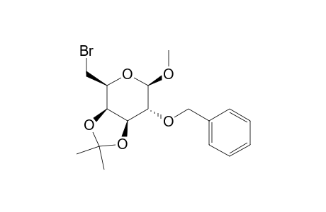 .beta.-D-Galactopyranoside, methyl 6-bromo-6-deoxy-3,4-O-(1-methylethylidene)-2-O-(phenylmethyl)-