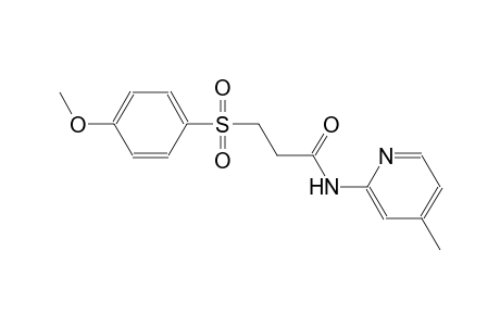 3-[(4-methoxyphenyl)sulfonyl]-N-(4-methyl-2-pyridinyl)propanamide