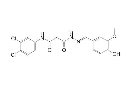 beta-alanine, N-(3,4-dichlorophenyl)-3-oxo-, 2-[(E)-(4-hydroxy-3-methoxyphenyl)methylidene]hydrazide