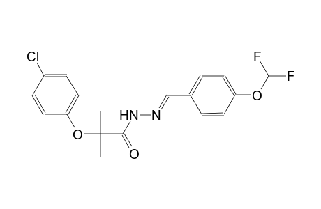 2-(4-chlorophenoxy)-N'-{(E)-[4-(difluoromethoxy)phenyl]methylidene}-2-methylpropanohydrazide