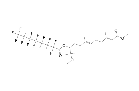 Methyl (2E,6E)-11-methoxy-3,7,11-trimethyl-10-[(2,2,3,3,4,4,5,5,6,6,7,7,8,8,8-pentadecafluorooctanoyl)oxy]-2,6-dodecadienoate