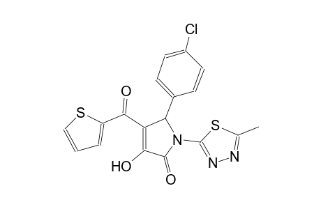 2H-pyrrol-2-one, 5-(4-chlorophenyl)-1,5-dihydro-3-hydroxy-1-(5-methyl-1,3,4-thiadiazol-2-yl)-4-(2-thienylcarbonyl)-