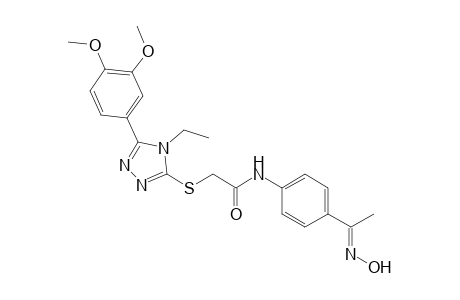 2-[5-(3,4-Dimethoxyphenyl)-4-ethyl-4H-[1,2,4]triazol-3-ylsulfanyl]-N-[4-(1-hydroxyiminoethyl)phenyl]acetamide