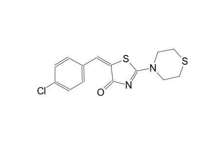 4(5H)-thiazolone, 5-[(4-chlorophenyl)methylene]-2-(4-thiomorpholinyl)-, (5E)-