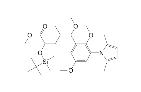 D-threo-Pentonic acid, 3,4-dideoxy-2-O-[(1,1-dimethylethyl)dimethylsilyl]-5-C-[3-(2,5-dimethyl-1H-pyrrol-1-yl)-2,5-dimethoxyphenyl]-4-methyl-5-O-methyl-, methyl ester, (5R)-