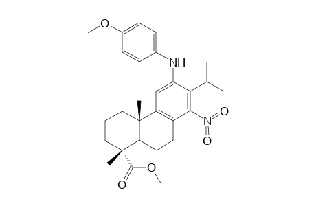 Methyl 12-[(p-methoxyphenyl)amino]-14-nitrodehydroabietate