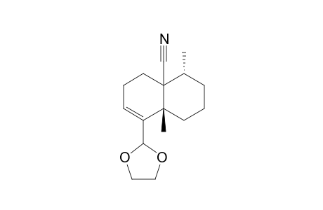 4.alpha.,10.beta.-Dimethyl-8-(1,3-dioxolan-2-yl)-1,2,3,4,5.beta.,6,9,10-octahydronaphthalene-9-carbonitrile