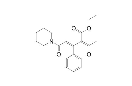 ETHYL-2-ACETYL-5-OXO-3-PHENYL-5-(PIPERIDIN-1-YL)-PENT-3-ENOATE