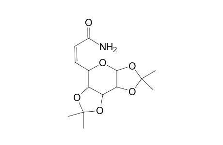 (Z)-6,7-Dideoxy-[1,2:3,4]-di-O-isopropylidene-6.alpha.-D-galacto-octeno-pyrannuronamide