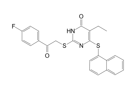 2-[(4'-Fluorophenacylmethyl)thio]-5-ethyl-6.alpha.-naphthylthio pyrimidin-4(3H)-one
