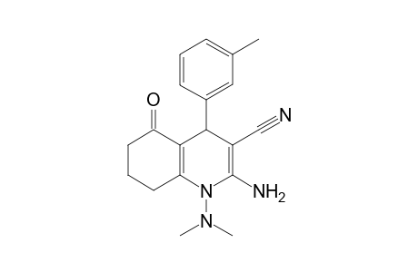 2-Amino-1-(dimethylamino)-4-(3-methylphenyl)-5-oxo-4,6,7,8-tetrahydroquinoline-3-carbonitrile