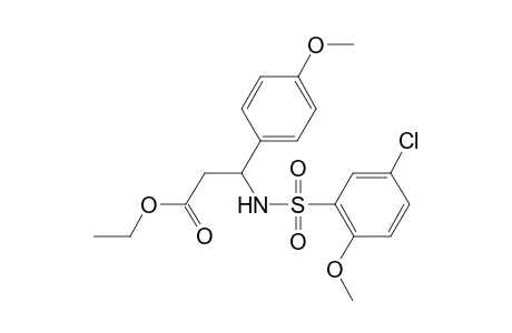 3-[(5-chloro-2-methoxy-phenyl)sulfonylamino]-3-(4-methoxyphenyl)propionic acid ethyl ester