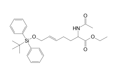 (+-)-(E)-Ethyl 2-acetamido-7-[(t-butyldiphenylsilyl)oxy]hept-5-enoate