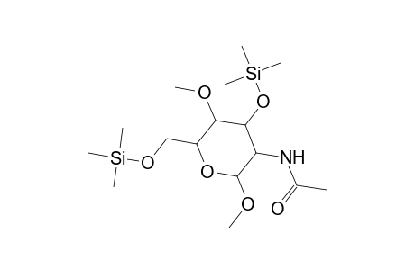 .alpha.-D-Galactopyranoside, methyl 2-(acetylamino)-2-deoxy-4-O-methyl-3,6-bis-O-(trimethylsilyl)-