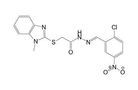acetic acid, [(1-methyl-1H-benzimidazol-2-yl)thio]-, 2-[(E)-(2-chloro-5-nitrophenyl)methylidene]hydrazide