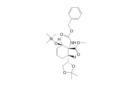 (1R,2R,6R)-1-(benzyloxycarbonylamino)-6-[(4S)-2,2-dimethyl-1,3-dioxolan-4-yl]-2-trimethylsilyloxy-cyclohex-3-ene-1-carboxylic acid methyl ester