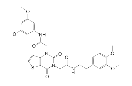 3-[5-(3,4-dimethoxyphenyl)-2-oxopentyl]-1-[3-(3,5-dimethoxyphenyl)-2-oxopropyl]-1H,2H,3H,4H-thieno[3,2-d]pyrimidine-2,4-dione